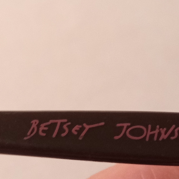 Betsey Johnson Animal Print Slight Cat Eye BJR101 Cream Oval Eyeglasses Frame - Picture 7 of 11